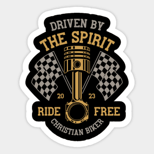 Driven by the Spirit - Christian Biker Sticker